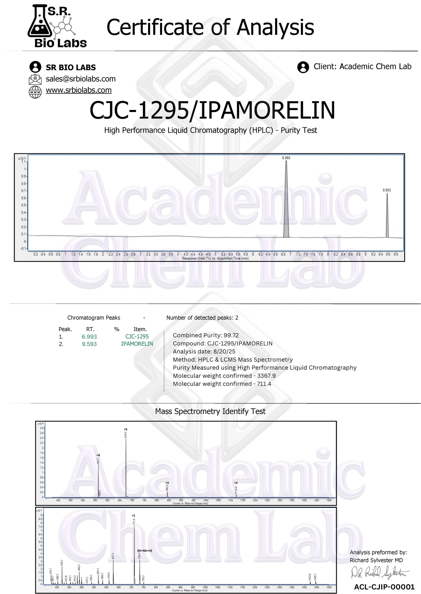 CJC-1295/Ipamorelin Blend – 10 mg (5 mg + 5 mg) Lyophilized Vial