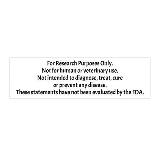 For Research Purposes Only Bumper Sticker