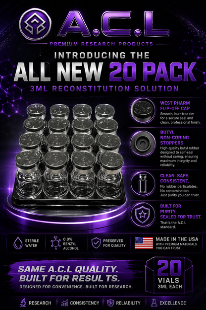 **ALL NEW** 20-Pack 3ml Reconstitution Solution