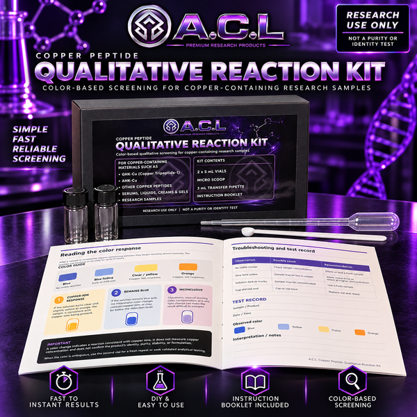 GHK-Cu • AHK-Cu  DIY Color Based Copper Ion Screening | GHK-Cu • AHK-Cu • Serums • Powders