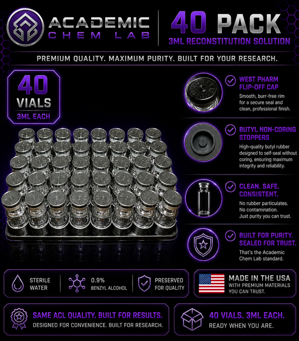40-PACK Reconstitution Solution – 3 mL Vials