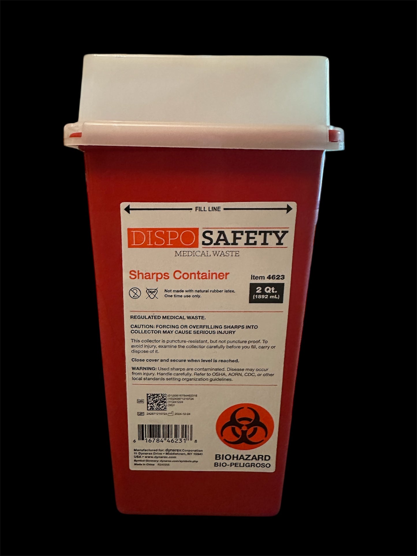 1QT and 2QTSharps Container - Puncture-Resistant