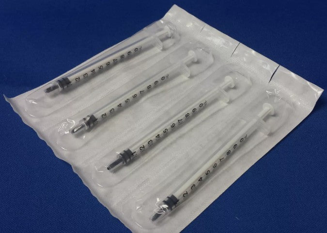 1mL Luer Slip Syringe – 4-Pack (No Needle Included)