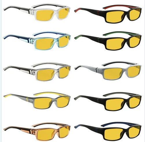 NEW!! Biohacking Blue Light Blocking Glasses Readers Style 0.00+- no magnification