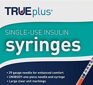 10 pack of TRUEplus Single-Use Insulin Syringes - Precision UNIBODY Design