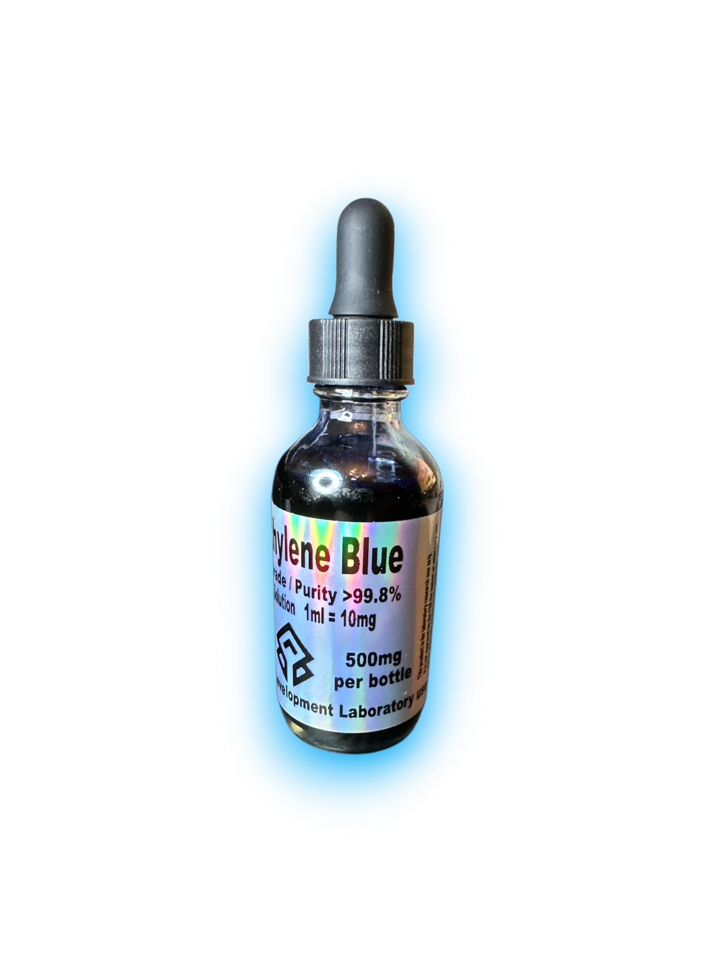Methylene Blue 1% Solution USP-grade – 50mL Bottle with Graduated Dropper